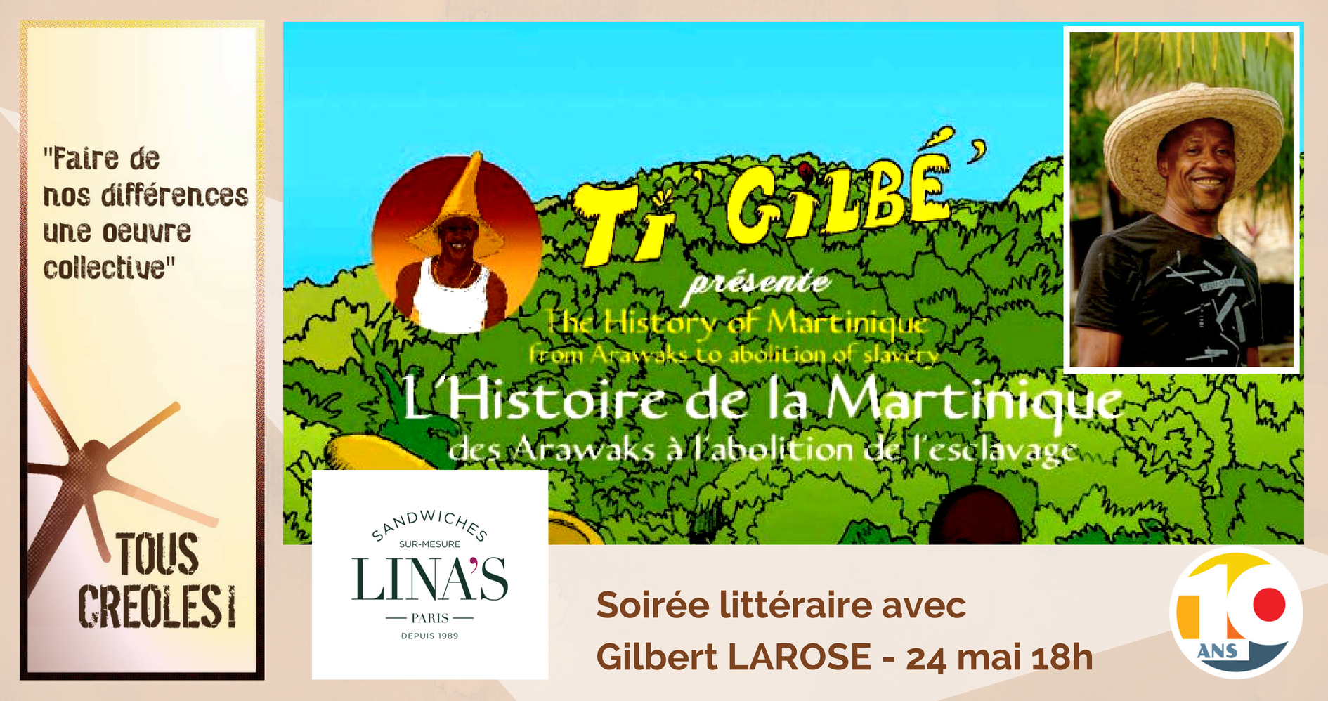Gilbert Larose présente sa BD à Tous Créoles Martinique