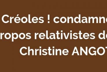 Condamnation des propos de Christine ANGOT