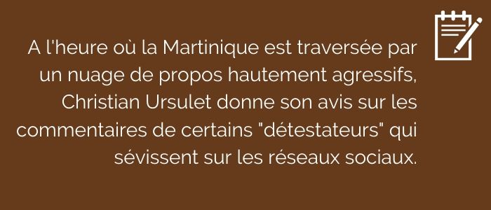 Avis de Christian Ursulet sur les commentaires qui sévissent sur les réseaux sociaux.