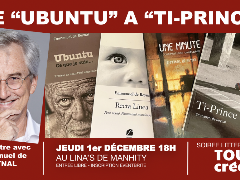 Soirée littéraire de « Ubuntu » à « Ti-Prince », jeudi 1er décembre