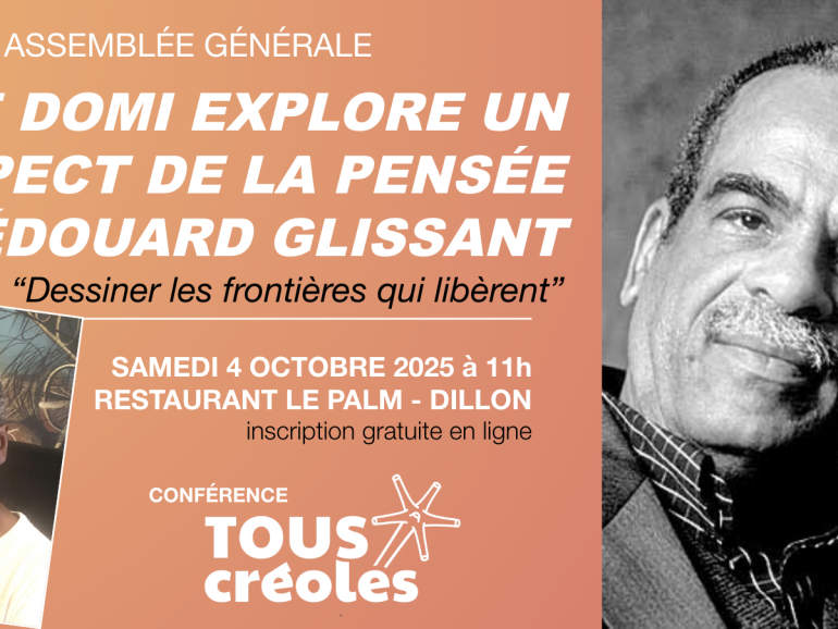 Conférence de Serge Domi sur Édouard Glissant, samedi 4 octobre